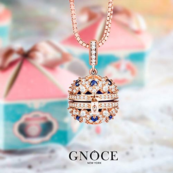 Gnoce 여성용 에센셜 오일 디퓨저 펜던트 목걸이 925 스털링 실버 