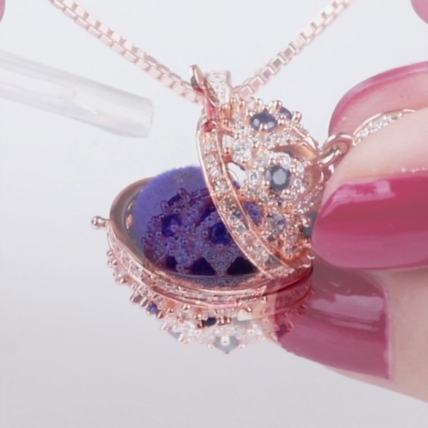 Gnoce 여성용 에센셜 오일 디퓨저 펜던트 목걸이 925 스털링 실버 