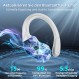 Ulfsaar Bluetooth 헤드폰, HD 마이크가 있는 귀 헤드폰 무선 Bluetooth 5.3, 무선 헤드폰 HiFi 스테레오, Android iOS 실버용 스포츠 이어폰 딥 베이스 IPX7 방수 90시간 재생 시간