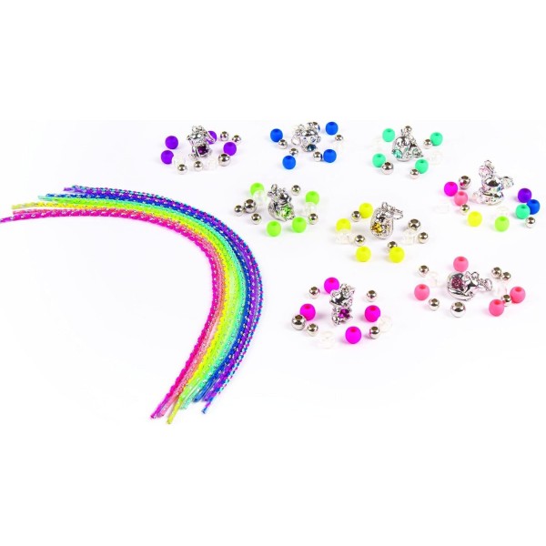 Make It Real- CLM ACK Shimmer Me Body Art Studio GML Crystal Secrets 스와로브스키가 포함된 DIY 팔찌(참 팩 3개), 1712, Multicolore, Taille Unique