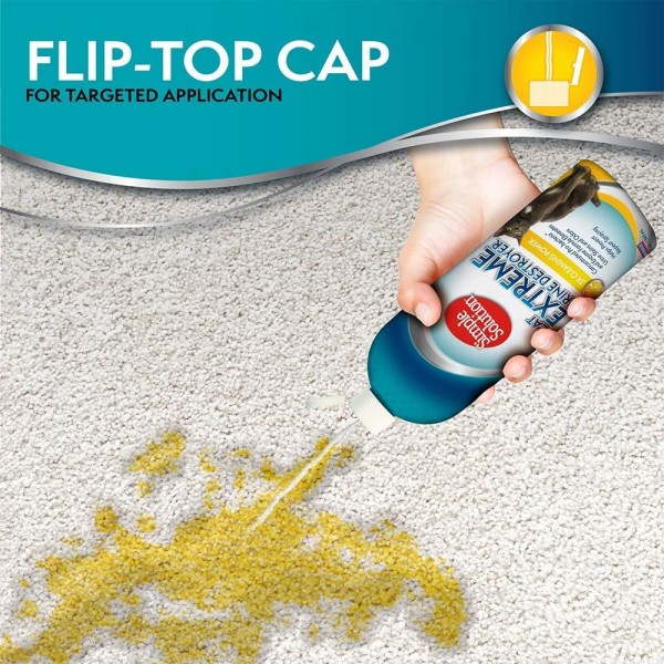 Simple Solution Urine Destroyer Enzymatic Cleaner 애완 동물 얼룩 및 냄새 제거제 (Pro-Bacteria Cleaning Power Single)