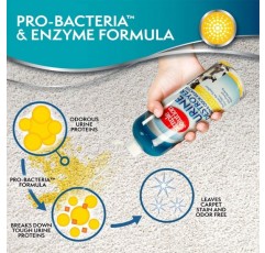 Simple Solution Urine Destroyer Enzymatic Cleaner 애완 동물 얼룩 및 냄새 제거제 (Pro-Bacteria Cleaning Power Single)