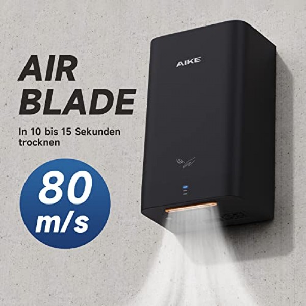 AIKE AK2822 ABS 핸드 드라이어, 에너지 절약형 전기 고속 핸드 드라이어, 주방, 욕실 및 화장실용 자동 핸드 드라이어