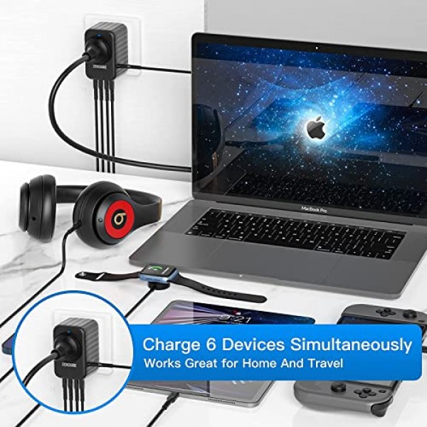 Zendure 여행용 어댑터 전세계, 61W USB 충전기, 2500W 소켓 어댑터, 범용 여행용 플러그, USB C/A 어댑터, 노트북, iPad, iPhone, AirPods Pro, Samsung, 가전 제품 등에 적합