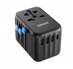 Zendure 여행용 어댑터 전세계, 61W USB 충전기, 2500W 소켓 어댑터, 범용 여행용 플러그, USB C/A 어댑터, 노트북, iPad, iPhone, AirPods Pro, Samsung, 가전 제품 등에 적합