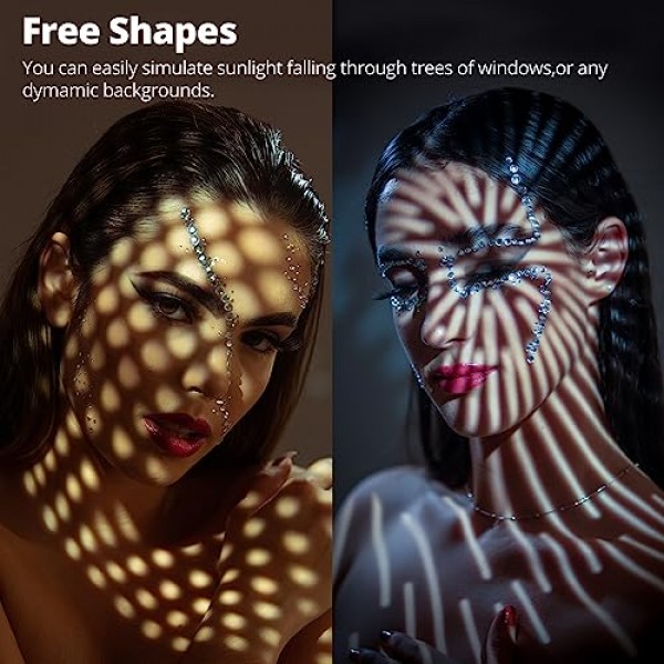 AMBITFUL AL-18 Pro Bowens 마운트 원추형 스누트 키트(50mm 렌즈 포함), LED 비디오 조명/연속 출력 조명용 비디오 아티스트 모델링 모양 조명 스튜디오 사용