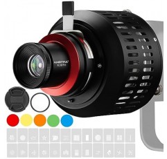 AMBITFUL AL-18 Pro Bowens 마운트 원추형 스누트 키트(50mm 렌즈 포함), LED 비디오 조명/연속 출력 조명용 비디오 아티스트 모델링 모양 조명 스튜디오 사용