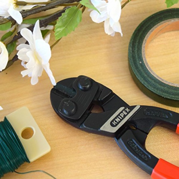 KNIPEX - 71 31 200 도구 - 노치 블레이드가 있는 CoBolt 컴팩트 볼트 커터(7131200), 8인치