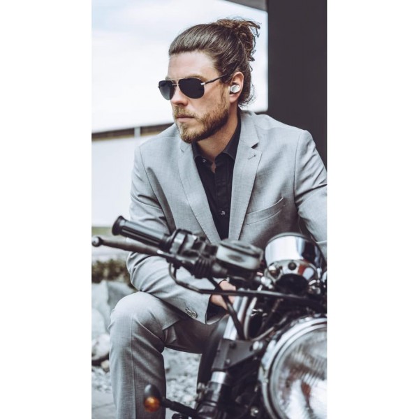 Hama Spirit Pure Bluetooth 헤드폰(마이크가 있는 인이어 헤드폰, 충전 스테이션이 있는 완전 무선 이어버드, IPX5 생활 방수, 25시간 배터리, 음성 제어 기능이 있는 무선 헤드