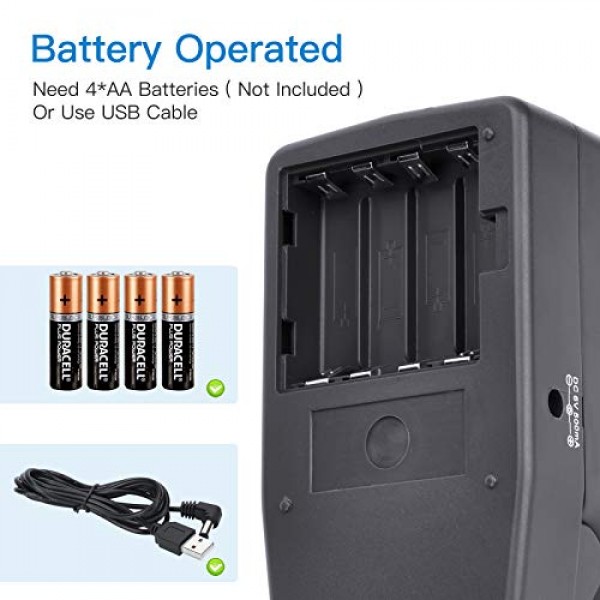 35mm 슬라이드 및 필름 뷰어, 네거티브 뷰어, 데스크탑 LED 조명 조명 보기, 3배 확대, USB 전원 공급