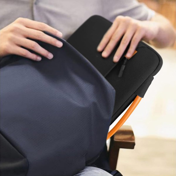 13.3인치 MacBook Air/Pro, 14인치 MacBook Pro 2021 M1, 13-13.6인치 노트북용 JETech 노트북 슬리브, 작은 가방이 있는 방수 휴대용 케이스(검은색)