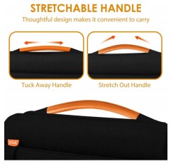 13.3인치 MacBook Air/Pro, 14인치 MacBook Pro 2021 M1, 13-13.6인치 노트북용 JETech 노트북 슬리브, 작은 가방이 있는 방수 휴대용 케이스(검은색)