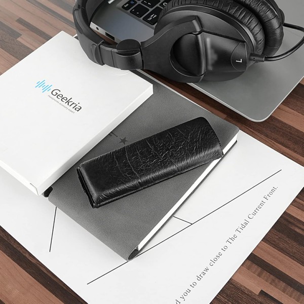 GEEKRIA 단백질 가죽 헤드밴드 패드 Sennheiser HD280 PRO, HD280 헤드폰 교체용 헤드밴드/헤드밴드 쿠션/교체용 쿠션 수리 부품(검은색)과 호환 가능