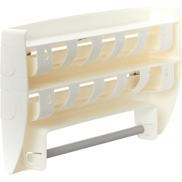 Metaltex 254410 롤앤롤 4-in-1 키친 롤 홀더, 화이트, 39 x 10 x 25 cm.