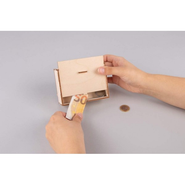 여행 및 휴가를 위한 Rayher DIY 돈 선물 포장 여행, 디자인할 3D 나무 선물 상자, 12개 조각, 11.5x8.5x5cm, Box 1Set, FSC 혼합 크레딧, 62920505