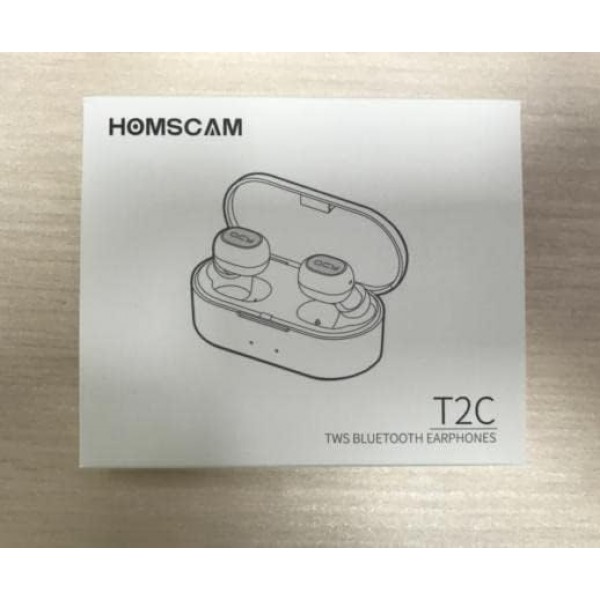 HOMSCAM 블루투스 헤드폰 블루투스 5.0 무선 무선 핸즈프리 충전기 마이크 경량 HiFi 이어폰 for iPhone Huawei Xiaomi Samsung iPad