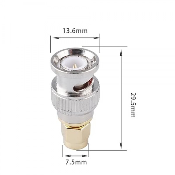 xinangogo 4 조각 SDR, 휴대용 라디오, 스캐너, 워키 토키 어댑터 용 SMA-BNC 어댑터 키트 SMA Male Female-BNC Male Female RF 동축 어댑터 SMA-BNC 어댑터 Digikey 동축 커넥터