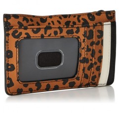 Fossil 여성용 Logan 카드 케이스, 동물 모티브, 5.43