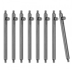 Geageaus 시계 밴드 퀵 릴리스 스프링 바 핀, 실리콘 스마트 시계 핀, 스테인레스 스틸 시계 스트랩 시계 수리 스프링 바 도구(8팩,1.8 x 20mm)