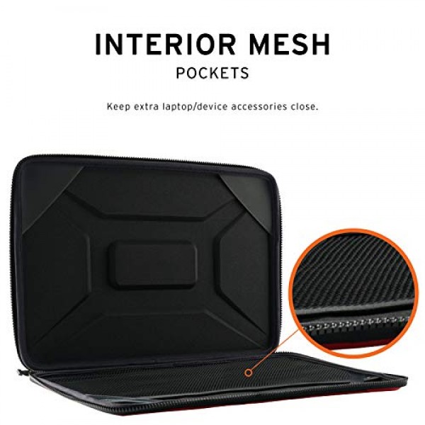 URBAN ARMOR GEAR UAG 15인치 컴퓨터용 대형 슬리브 [마그마] 견고한 촉각 그립 내후성 보호 슬림 보안 노트북/태블릿 슬리브