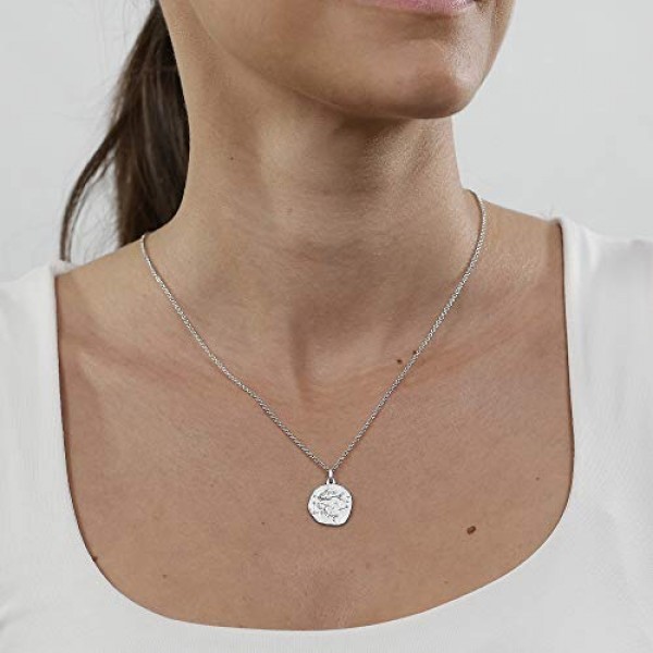 Trendor 08441-03 물고기자리 조디악 로그인 목걸이 여성, 남성 또는 어린이를 위한 925 실버 직경 16 mm 스털링 실버