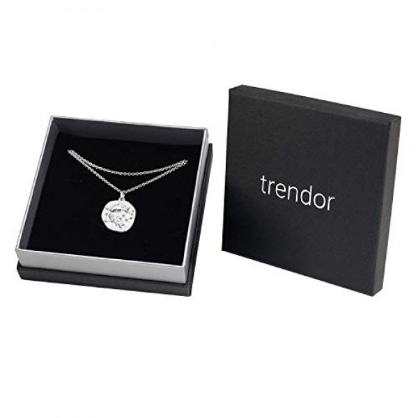 Trendor 08441-03 물고기자리 조디악 로그인 목걸이 여성, 남성 또는 어린이를 위한 925 실버 직경 16 mm 스털링 실버