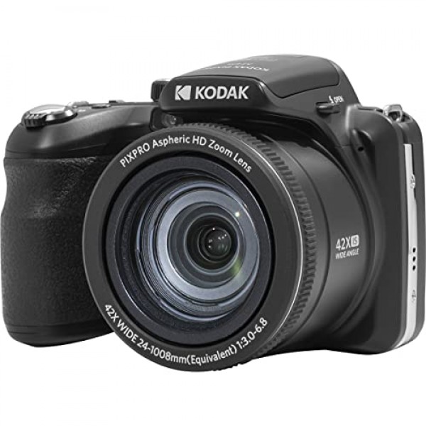 Kodak PIXPRO AZ425 디지털 카메라 번들, 32GB 메모리 카드, 카메라 케이스(검은색), 배터리, 충전기, USB 카드 리더기, 테이블 삼각대, 액세서리(검은색)