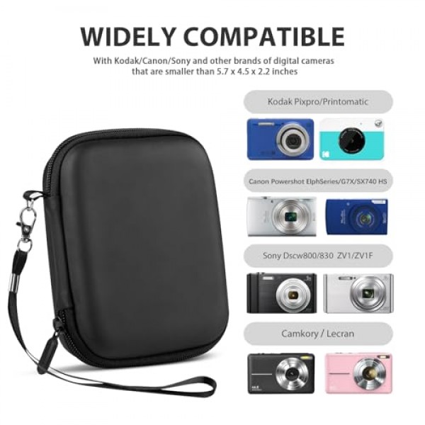 카메라 케이스, Canon 카메라 가방 PowerShot G7X mark II/III 케이스, Sony ZV1/ZV1F Dscw 800/830용 디지털 카메라 정리 케이스, Kodak PIXPRO FZ45 케이스, 케이블용 여행용 보호 케이스