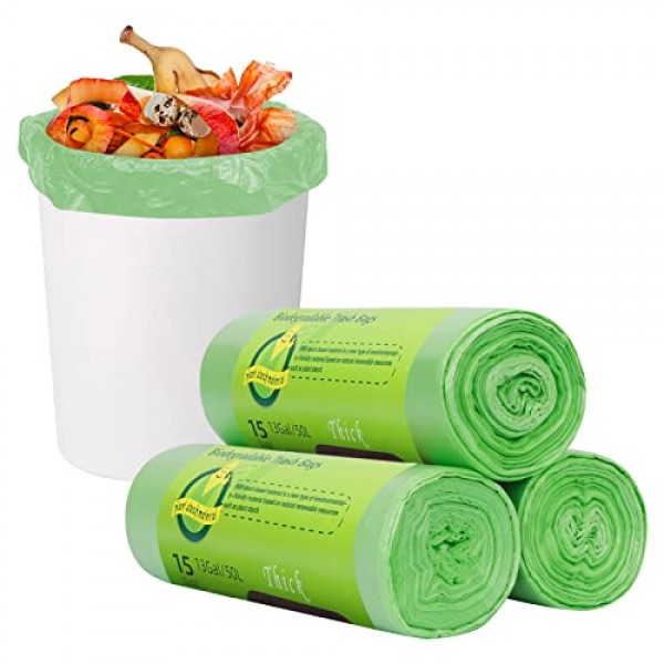 Toplive 쓰레기 봉투 쓰레기 봉투 쓰레기 봉투 쓰레기통 쓰레기통 가정용 욕실 침실 주방 사무실 쓰레기통 (녹색, 13 갤런)