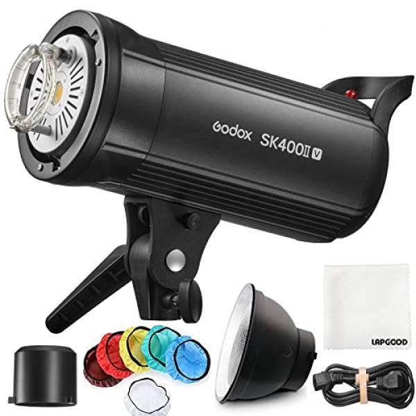 Godox SK400IIV LED 스튜디오 플래시 400Ws, 5600K 2.4G GN65 스튜디오 스트로브 라이트(LED 모델링 램프 포함) 스튜디오, 상업 사진 촬영용 Bowens Mount