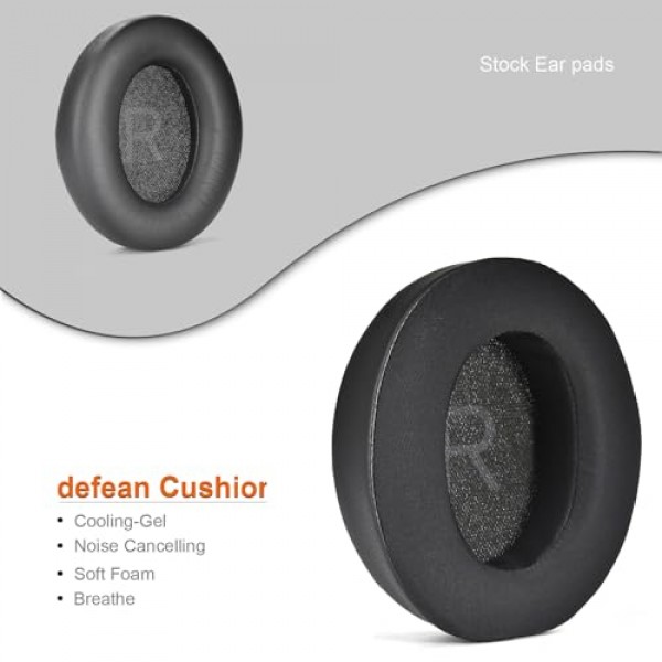 Space Q45 냉각 젤 이어 패드 교체 커버 쿠션 Anker Space Q45 적응형 능동형 소음 차단 헤드폰, 고밀도 소음 차단 폼과 호환 가능