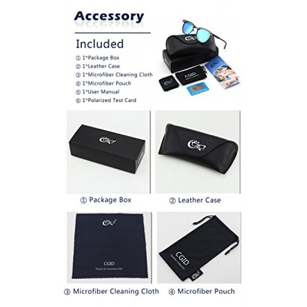 CGID Polarized Nerd Matte Mirrored 선글라스 스타일 남성과 여성을 위한 세련된 복고풍 빈티지 남여 안경 100% UV400 보호 초경량 - 52.D 골드 그레이