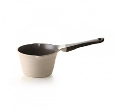 Neoflam 1qt 소스팬 버터 워머 우유 끓이기|용광로, Ecolon 건강 세라믹 논스틱 코팅 PFOA 무첨가, 2개 주입구, 식기세척기 사용 가능, 아이보리