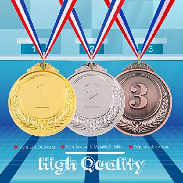 Hilitchi 금은 동메달 리본 우승자 상 메달 어린이 학교 스포츠 회의 스포츠 이벤트 또는 축하 기념품을 위한 올림픽 스타일