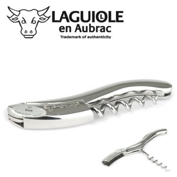 Laguiole en Aubrac 코르크따개 소믈리에 웨이터 칼 3가지 기능 SOM99IBI 스테인레스 스틸 유광