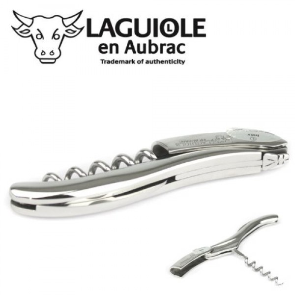 Laguiole en Aubrac 코르크따개 소믈리에 웨이터 칼 3가지 기능 SOM99IBI 스테인레스 스틸 유광