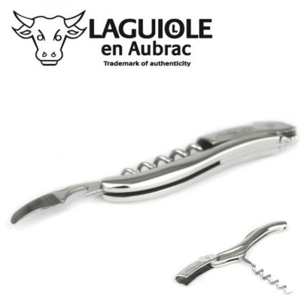 Laguiole en Aubrac 코르크따개 소믈리에 웨이터 칼 3가지 기능 SOM99IBI 스테인레스 스틸 유광