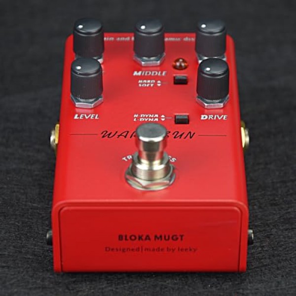 일렉트릭 기타 디스토션 효과를 위한 디스토션 페달 하이 다이내믹 하이 게인 따뜻한 사운드 따뜻한 태양 레드 BLOKAMUGT