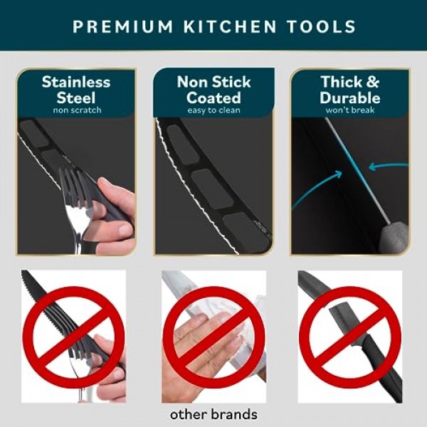 Home Hero 칼집 포함 주방칼 컬렉션 2개 - 스테인레스 스틸 셰프 나이프, 산토쿠 나이프, 다용도 나이프, 껍질 벗기기 나이프, 치즈 나이프, 토마토 나이프, 자몽 나이프(5.