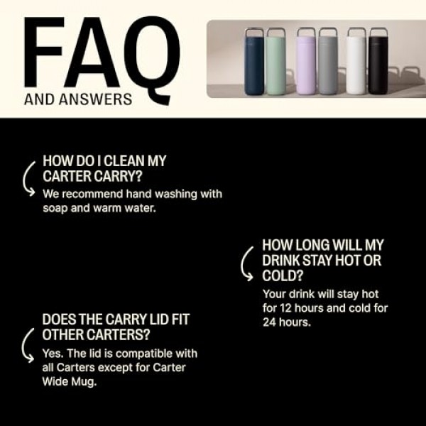 Fellow 20온스 카터 휴대용 진공 단열 텀블러(물, 차, 커피, 스무디 등 포함) - 스테인리스 스틸 - 12시간 동안 열 유지/24시간 동안 차갑게 유지 - 누출 방지 씰 - 무광택 검