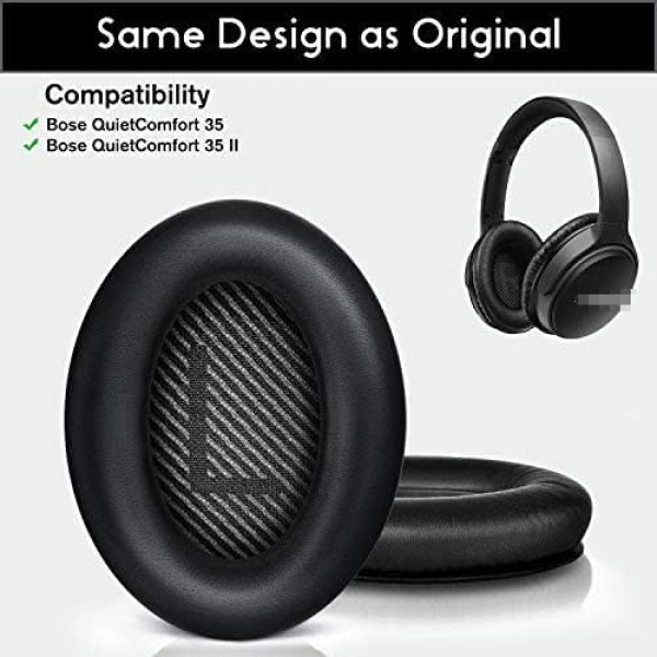 Bose QuietComfort35 및 Bose QuietComfort 35 II(QC35 II)의 오버이어와 호환되는 Bose QC35 시리즈용 교체용 이어 패드