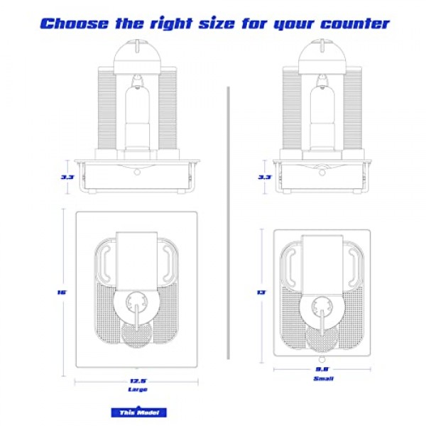 EVERIE 크리스탈 강화 유리 상단 정리함 서랍 홀더 Nespresso Vertuo 캡슐과 호환 가능, 40개의 대형 또는 52개의 소형 Vertuoline 포드와 호환 가능, NP02