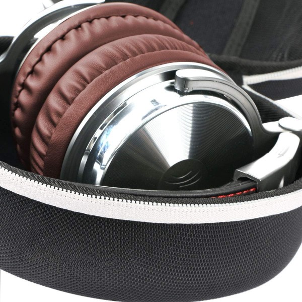 OneOdio DJ 헤드폰 오버이어 헤드셋용 Khanka Hart 헤드폰 케이스, 케이스만(흰색 지퍼) 흰색 지퍼