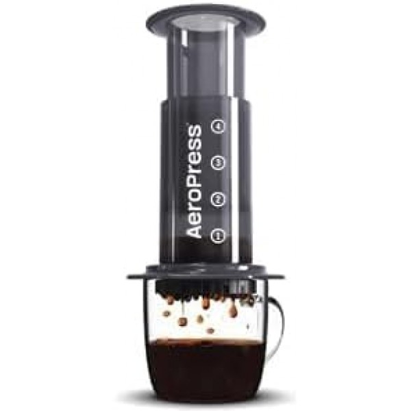 AEROPRESS 커피 및 에스프레소 메이커 - 쓴맛 없이 빠르게 맛있는 커피를 만듭니다 - 1회 1~3잔 : 가정 및 주방