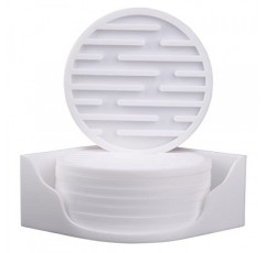 음료용 Smithcraft 실리콘 컵받침, 8개 코스터 세트, 커피 나무 테이블용 음료 컵받침, 홀더가 있는 귀여운 컵 컵받침, 바용 재미있는 컵받침, 모든 종류의 컵과 안경에 적