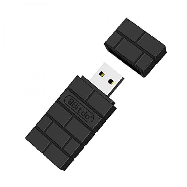 8Bitdo 어댑터 스위치 컨트롤러 어댑터 Windows, Mac 및 Raspberry Pi용 2 USB 무선, Xbox 시리즈 X 및 S 컨트롤러, Xbox One Bluetooth 컨트롤러, PS5/PS4/PS3 컨트롤러와 호환 가능