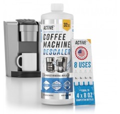 커피 머신 디스케일러 디스케일링 솔루션 - 32온스(8개 용도) Keurig, Nespresso, Breville, Delonghi, Jura, Ninja와 호환 가능 - 에스프레소 커피 메이커 클리너, 커피 포트 청소 석