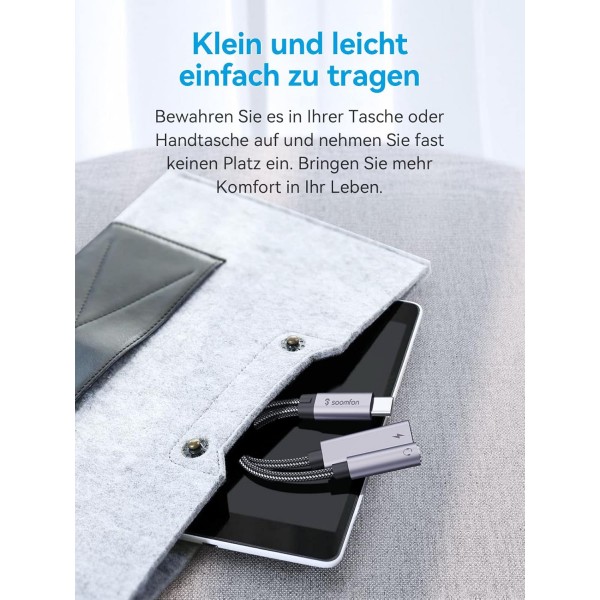 USB C to 3.5mm 잭 헤드폰 어댑터 및 충전 - Samsung S21/S20, Huawei P40/Mate40/30, Pixel 5/4 XL 3.5mm Jack to PD 60W 고속 충전 Aux 오디오 케이블로 SOOMFON 2 in 1 Type C 어댑터 헤드폰 충전 USB-C