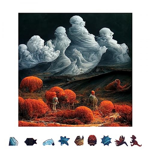 ZenChalet - 성인을 위한 미스터리 랜드 나무 직소 퍼즐 500피스 - 당신에게 도전하도록 설계된 성인을 위한 하드 퍼즐 - 영감을 주는 나무 컷 퍼즐, 친구나 가족을 위한 훌