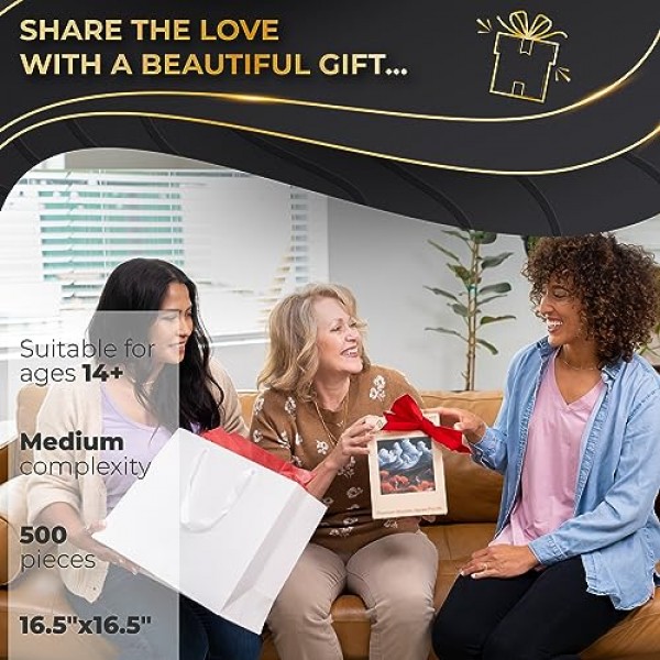 ZenChalet - 성인을 위한 미스터리 랜드 나무 직소 퍼즐 500피스 - 당신에게 도전하도록 설계된 성인을 위한 하드 퍼즐 - 영감을 주는 나무 컷 퍼즐, 친구나 가족을 위한 훌